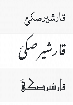 Qarshkī is a collection of English dialects and English based language that uses 3 scripts, ABC/Latin, Arabic, and Cyrillic/Russian. They often used the Arabic-like Ajami Script which originated in West Africa for writing Indigenous African languages.